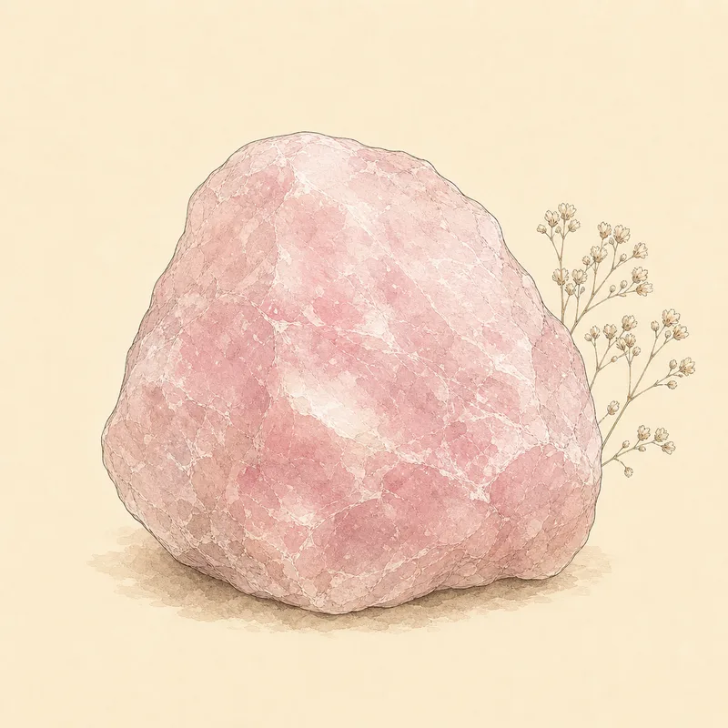 Rose quartz illustration